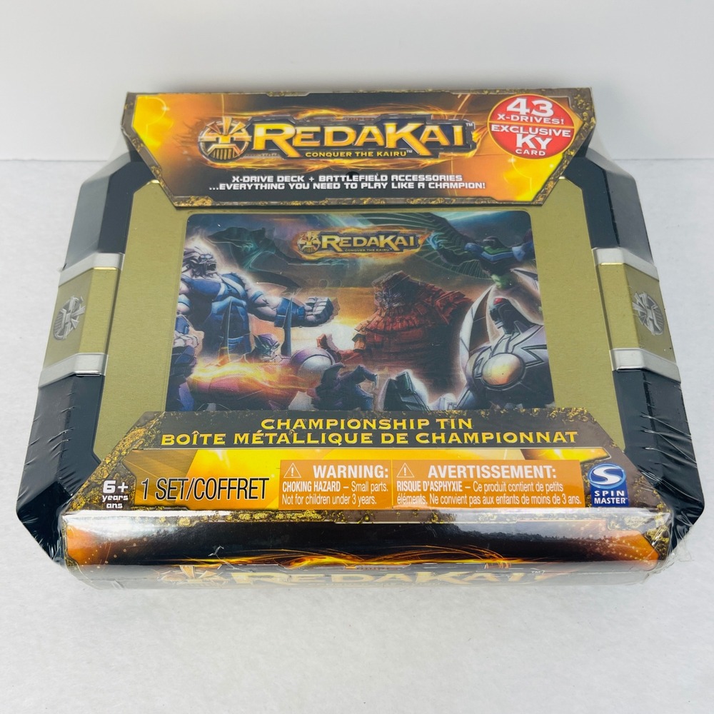 Redakai Conquer the Kairu Championship Tin Spin Master 2011 Sealed 43 X-Drives
